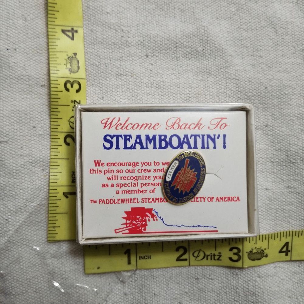 Paddlewheel Steamboatin' Society of America Member lapel Pin 214